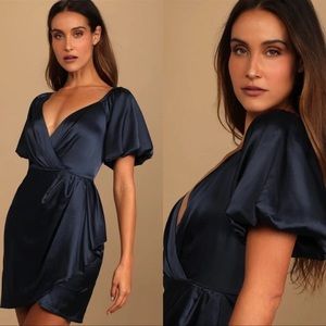 Brand new navy lulus wrap dress